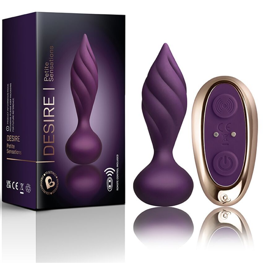 Анальная вибропробка Rocks Off Petite Sensations – Desire Purple (мятая упаковка)