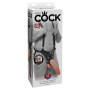 Фаллопротез большой реалистичный Pipedream King Cock страпон полый, 30 см х 5.8 см
