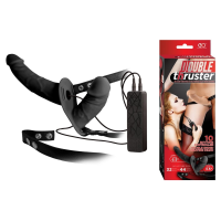 Страпон двойной You2Toys Double Thruster с вибрацией, черный