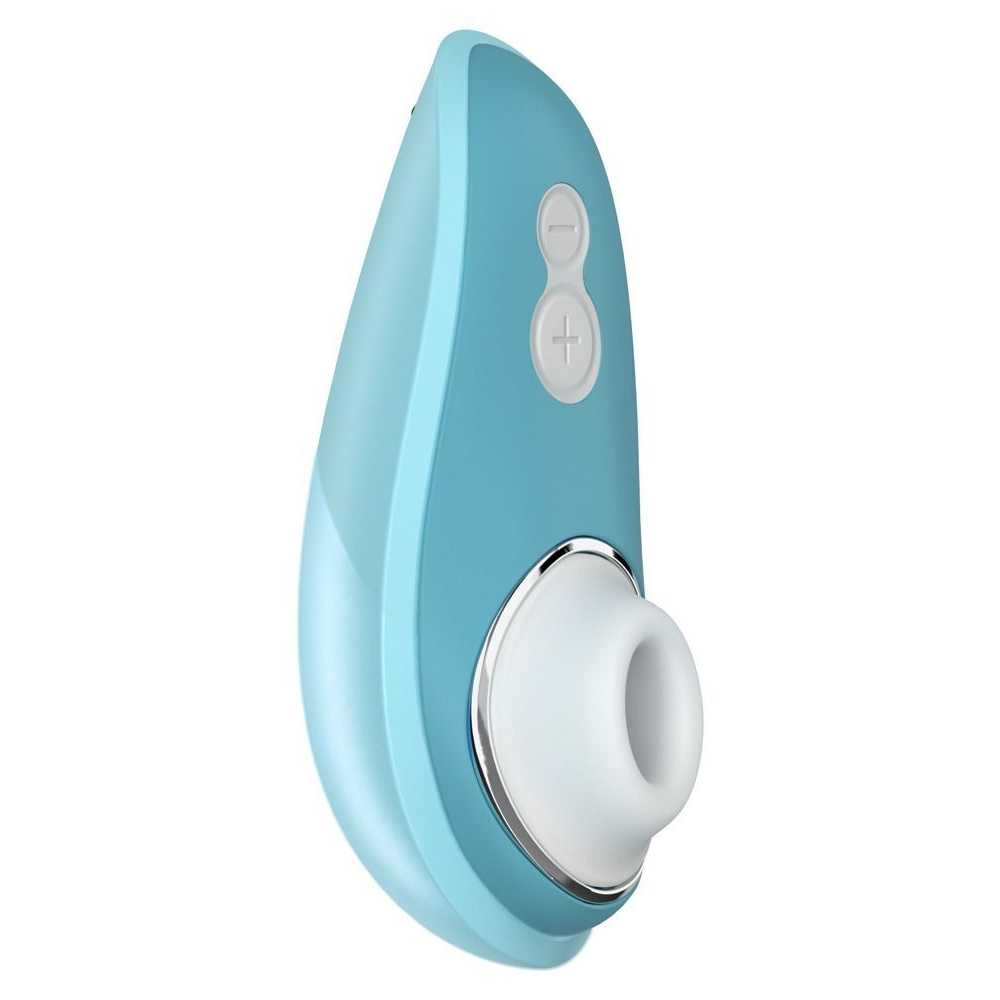 Вакуумный клиторальный стимулятор Womanizer Liberty Blue, магнитная крышка, 2 насадки