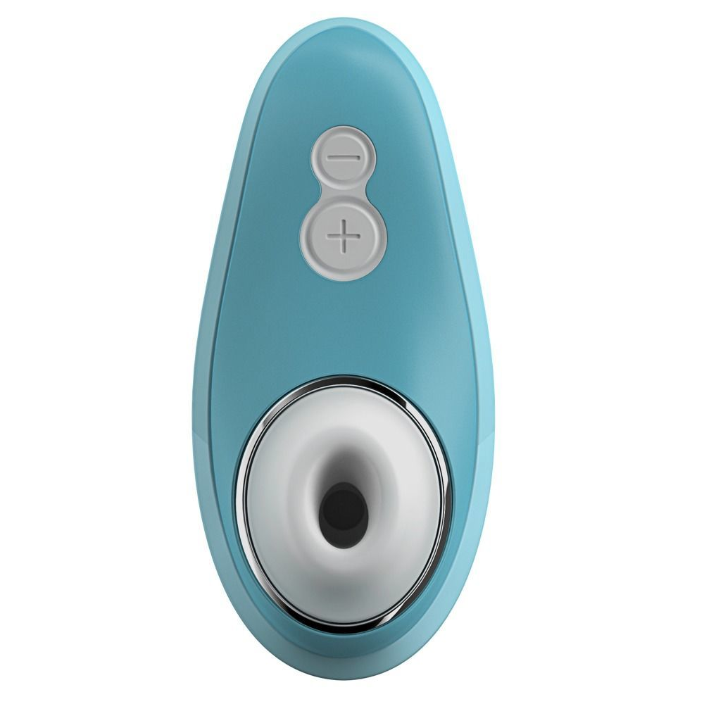 Вакуумный клиторальный стимулятор Womanizer Liberty Blue, магнитная крышка, 2 насадки