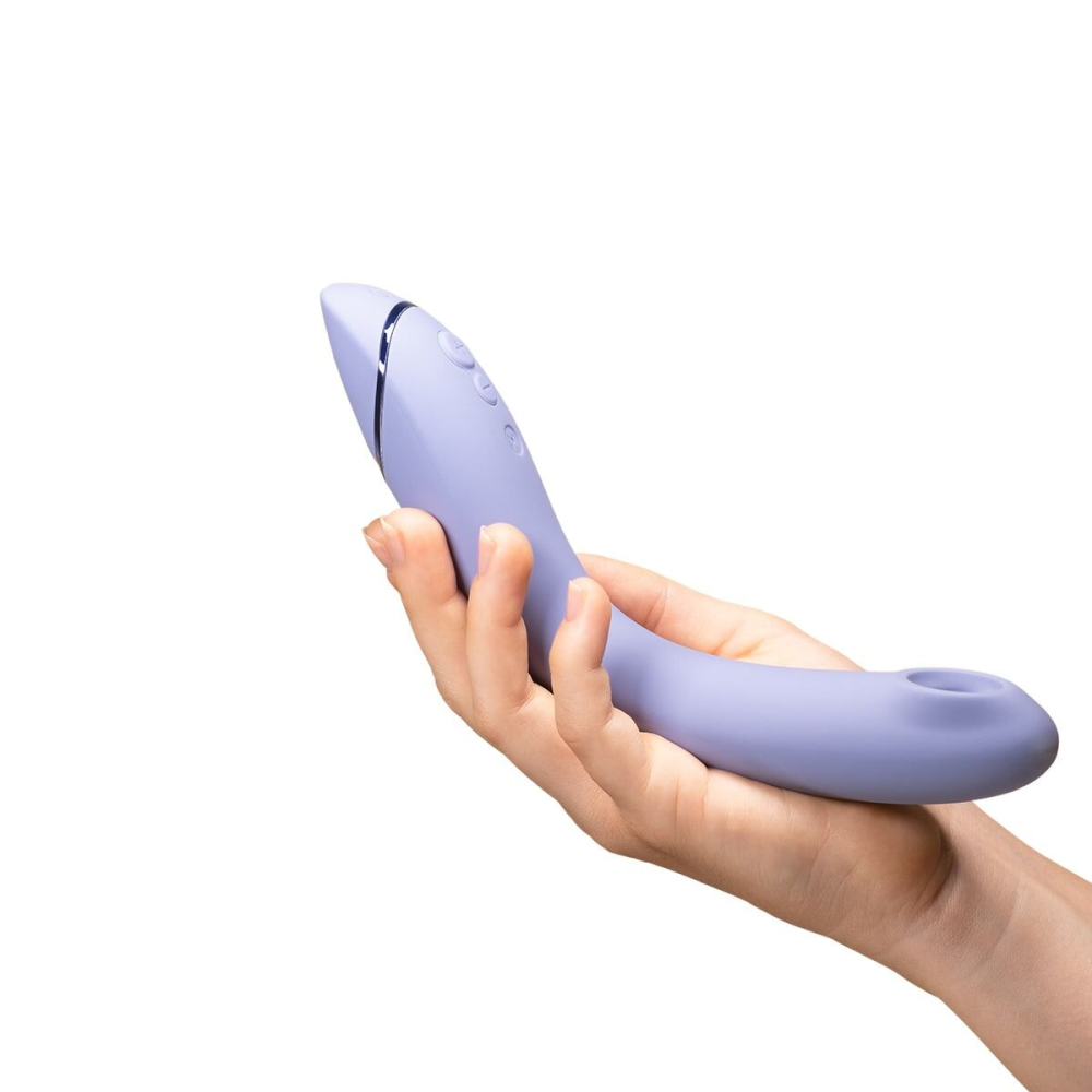 Вакуумный стимулятор для точки G и клитора с вибрацией Womanizer OG Lilac, 12 уровней, 3 режима
