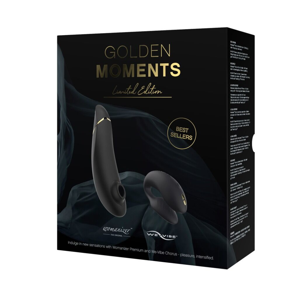 Премиальный подарочный набор Golden Moments: Womanizer Premium и We-Vibe Chorus Black