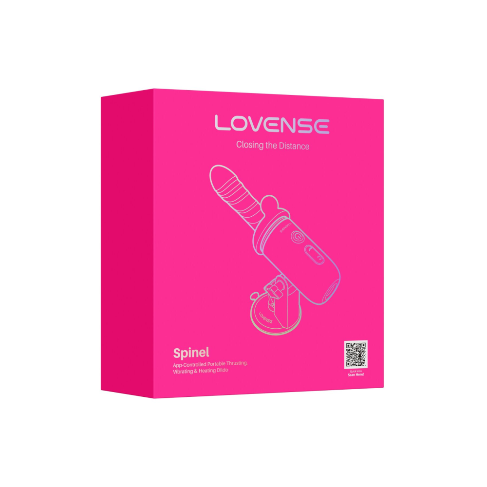 Смарт-мини секс-машина Lovense Spinel имитация фрикций, подогрев, 3 насадки, на присоске