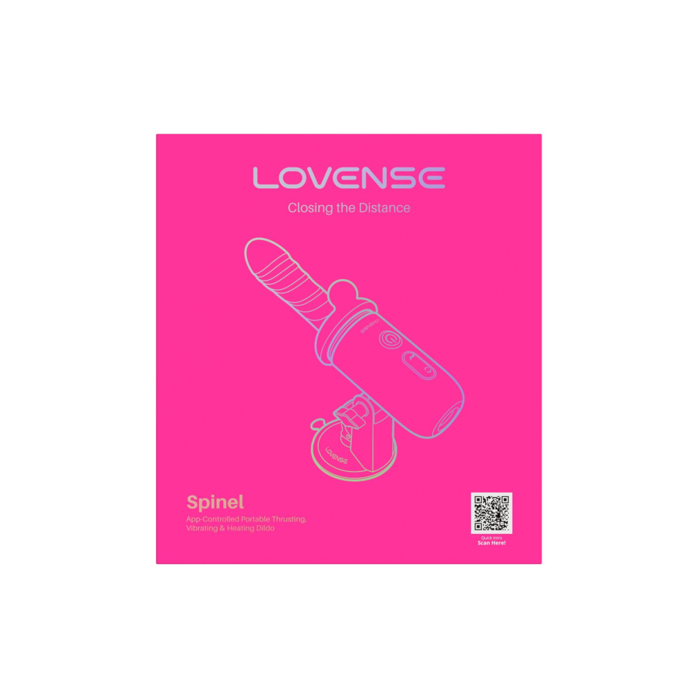 Смарт-мини секс-машина Lovense Spinel имитация фрикций, подогрев, 3 насадки, на присоске