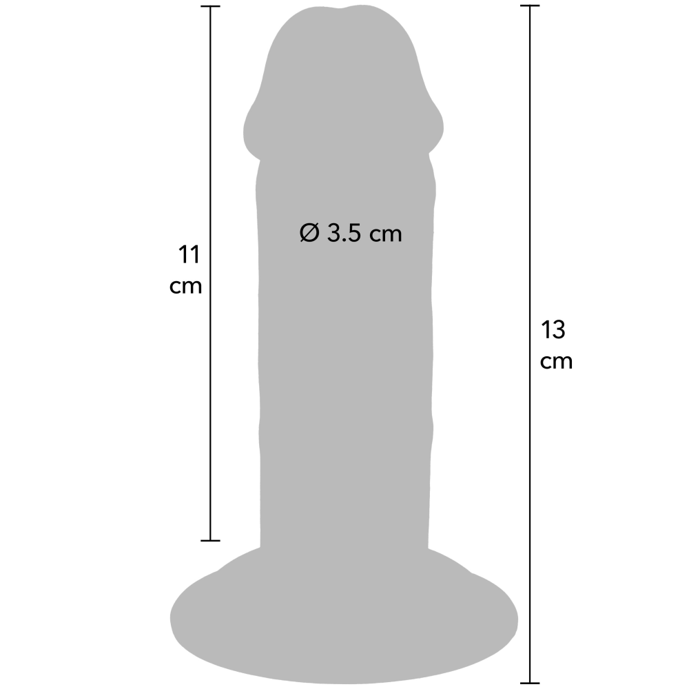 Фаллоимитатор реалистичный на присоске TOY JOY Deluxe Dual Density, 13 × 3,5 см