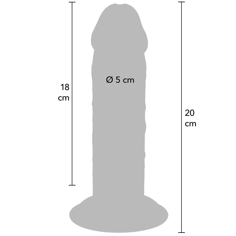 Фаллоимитатор реалистичный на присоске TOY JOY Deluxe Dual Density, 20 × 5 см