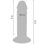 Фаллоимитатор реалистичный на присоске TOY JOY Deluxe Dual Density, 20 × 5 см