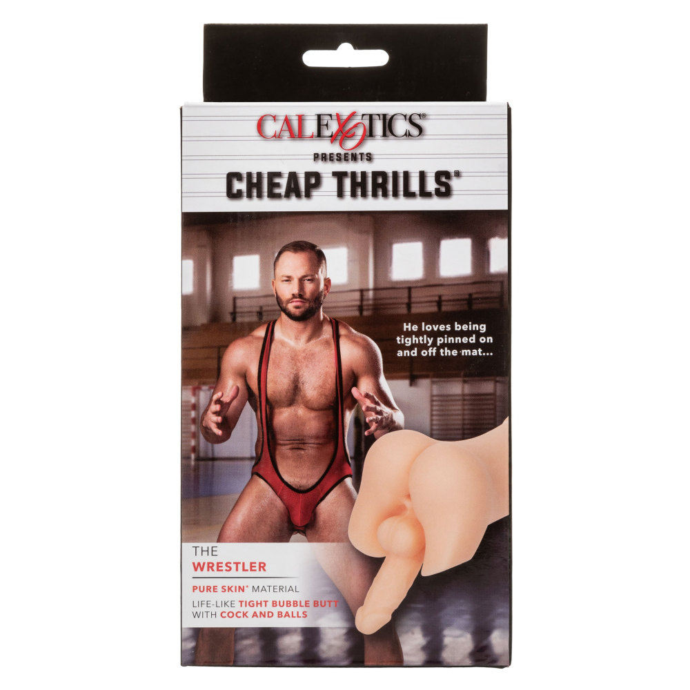 Мастурбатор реалистичный CalExotics The Wrestler Ass Stroker, попка с пенисом, 19,8 x 9 см