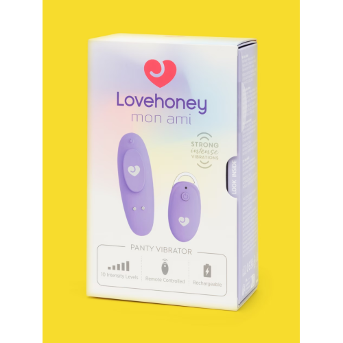 Вибратор в трусики с пультом Lovehoney Mon Ami Panty Vibrator для клитора, сиреневый