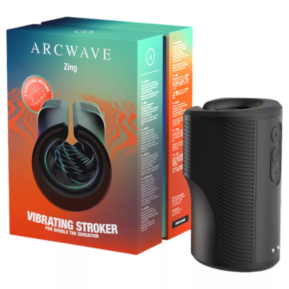 Вибрирующий мастурбатор Arcwave Zing Black, открытый, черный