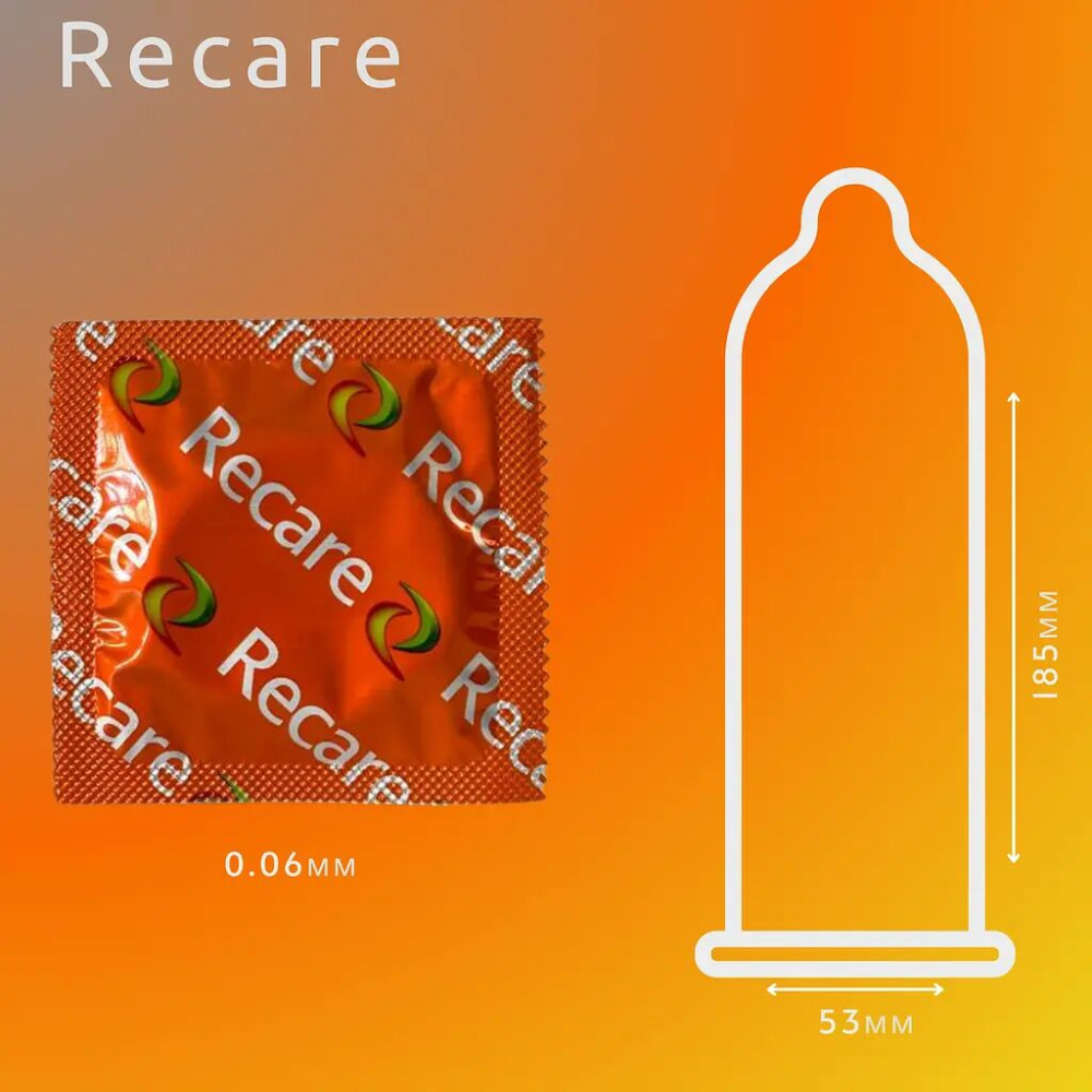 Презервативы Recare Color Fruit Flavour Condoms 3 шт, ароматы: мята, банан, клубника