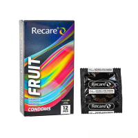Презервативы Holographic Recare Color Fruit Flavour Condoms 12 шт, ароматы: мята, банан, клубника