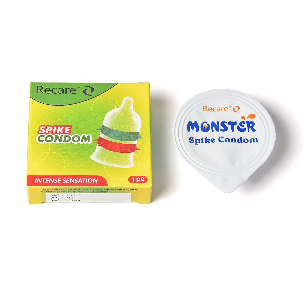 Насадка на член Recare Spike Condom Green (презерватив с рядами шипов)