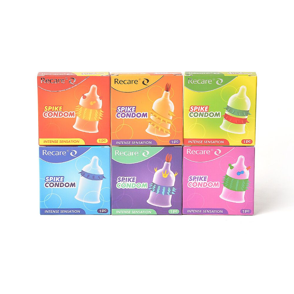 Насадка на член Recare Spike Condom Green (презерватив с рядами шипов)
