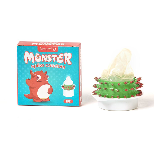 Насадка на член Recare Red Monster Spike Condom (презерватив с рядами шипов)