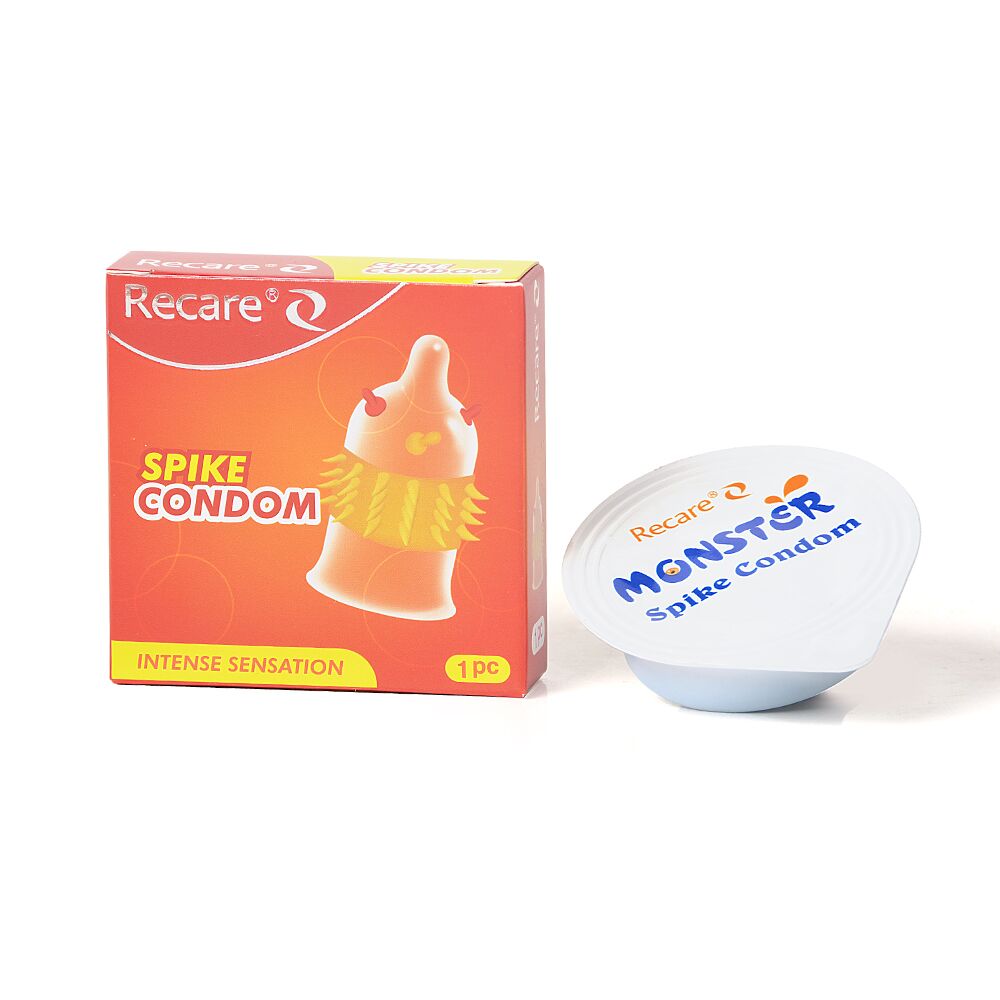 Насадка на член Recare Spike Condom Orange (презерватив с усиками и шипами)