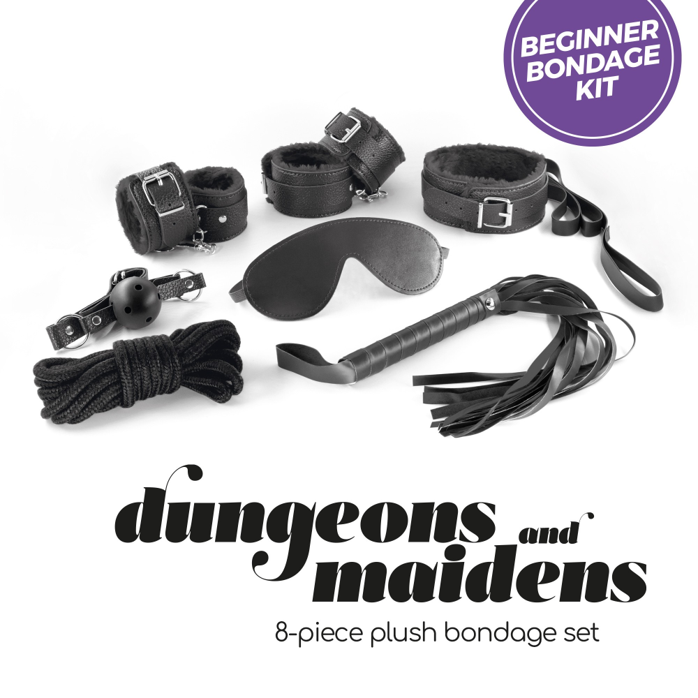 Комплект для БДСМ CRUSHIOUS Dungeons & Maidens чёрный, 8 предметов