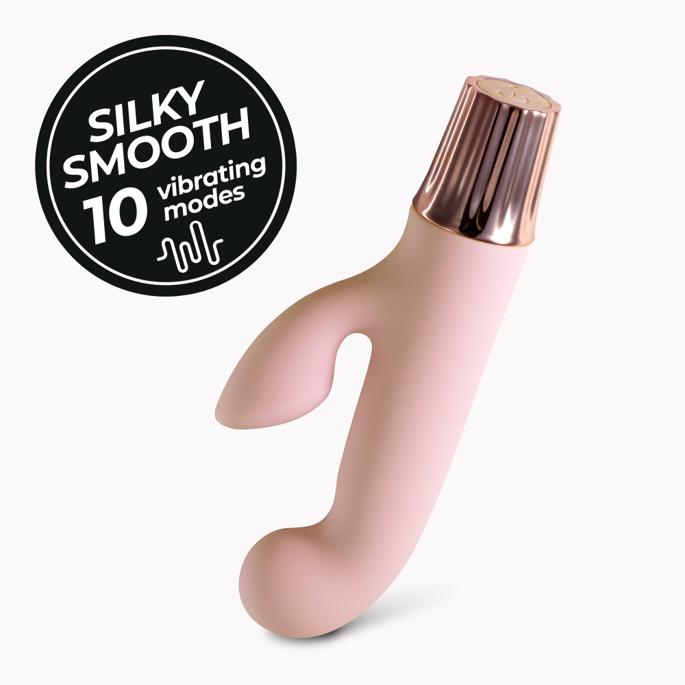 Вибратор-кролик CRUSHIOUS Mellow Cony, розовый, 13,5 х 2,5 см