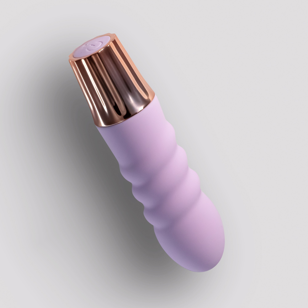 Мини-вибратор CRUSHIOUS Mellow Bubbles, лавандовый, 11 х 2,8 см