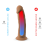 Фаллоимитатор SilexD Henry Caramel (MODEL 2 size 7.5in), двухслойный, силикон+Silexpan, диаметр 4,8см