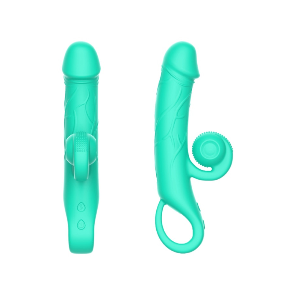 Вибратор-кролик Sweet Em Snabbit бирюзовый, 20 х 3,8 см