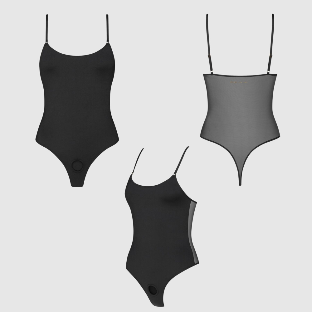Боди с фиксацией дилдо Strap-On-Me Harness Body Signature - M - Black
