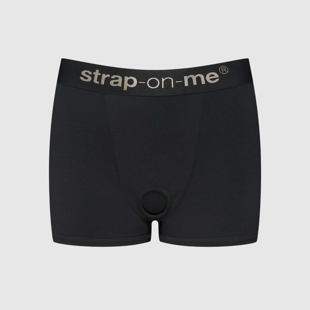 Шорты с фиксацией дилдо Strap-On-Me Harness Lingerie Allure - L - Black