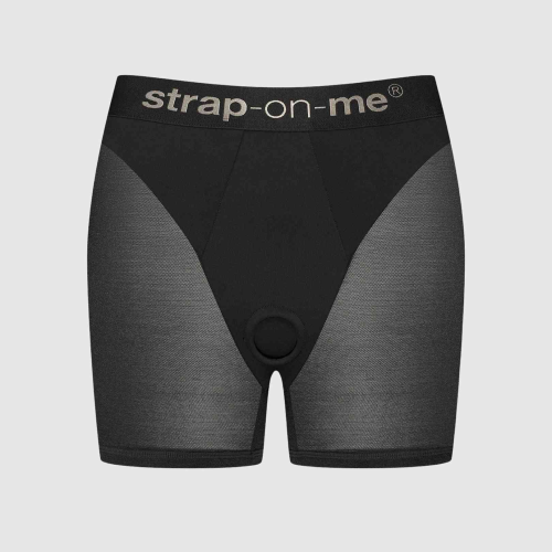 Шорты с фиксацией дилдо Strap-On-Me Harness Lingerie Halo - M - Black