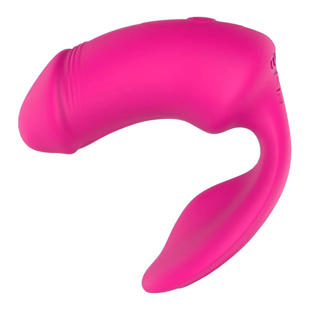 Вагинально-клиторальный вибратор Dream Toys Essentials с пультом, розовый, 9 × 3 см