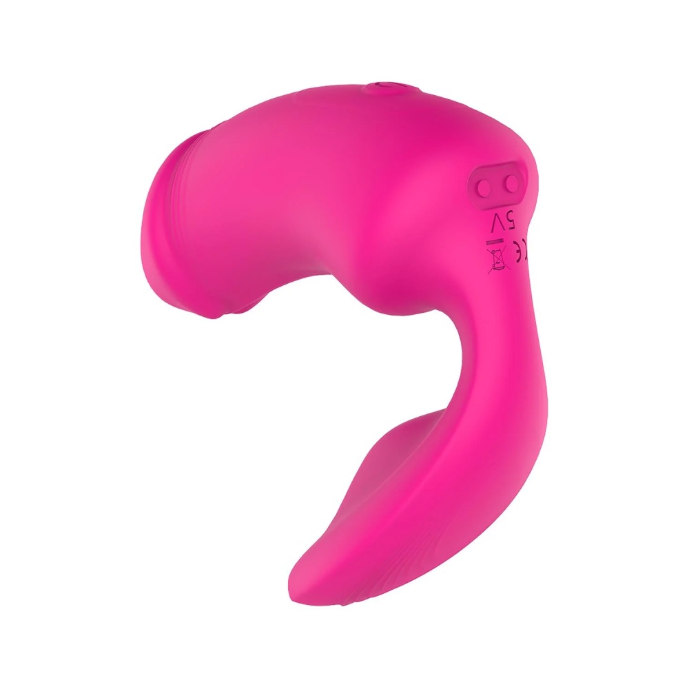 Вагинально-клиторальный вибратор Dream Toys Essentials с пультом, розовый, 9 × 3 см