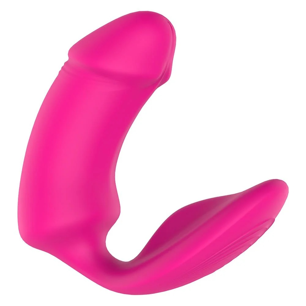 Вагинально-клиторальный вибратор Dream Toys Essentials с пультом, розовый, 9 × 3 см