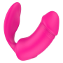 Вагинально-клиторальный вибратор Dream Toys Essentials с пультом, розовый, 9 × 3 см