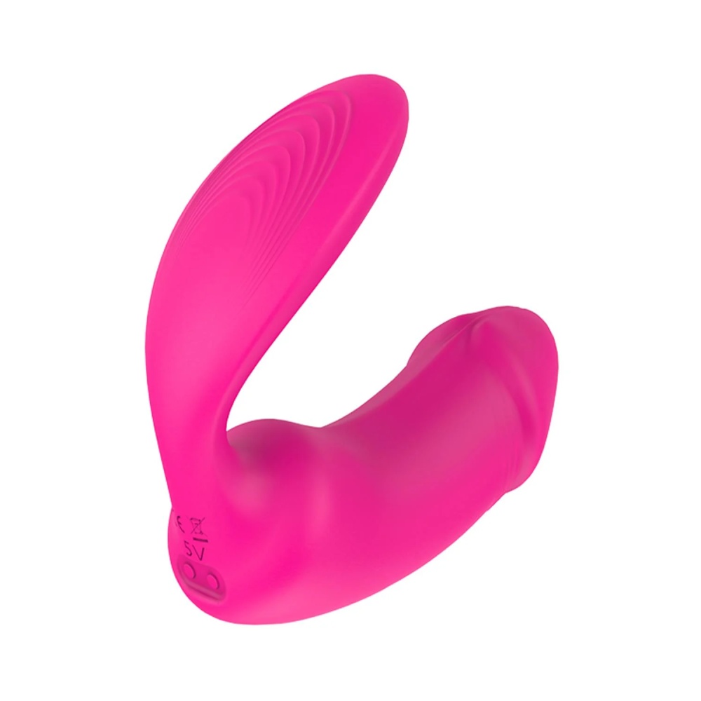 Вагинально-клиторальный вибратор Dream Toys Essentials с пультом, розовый, 9 × 3 см