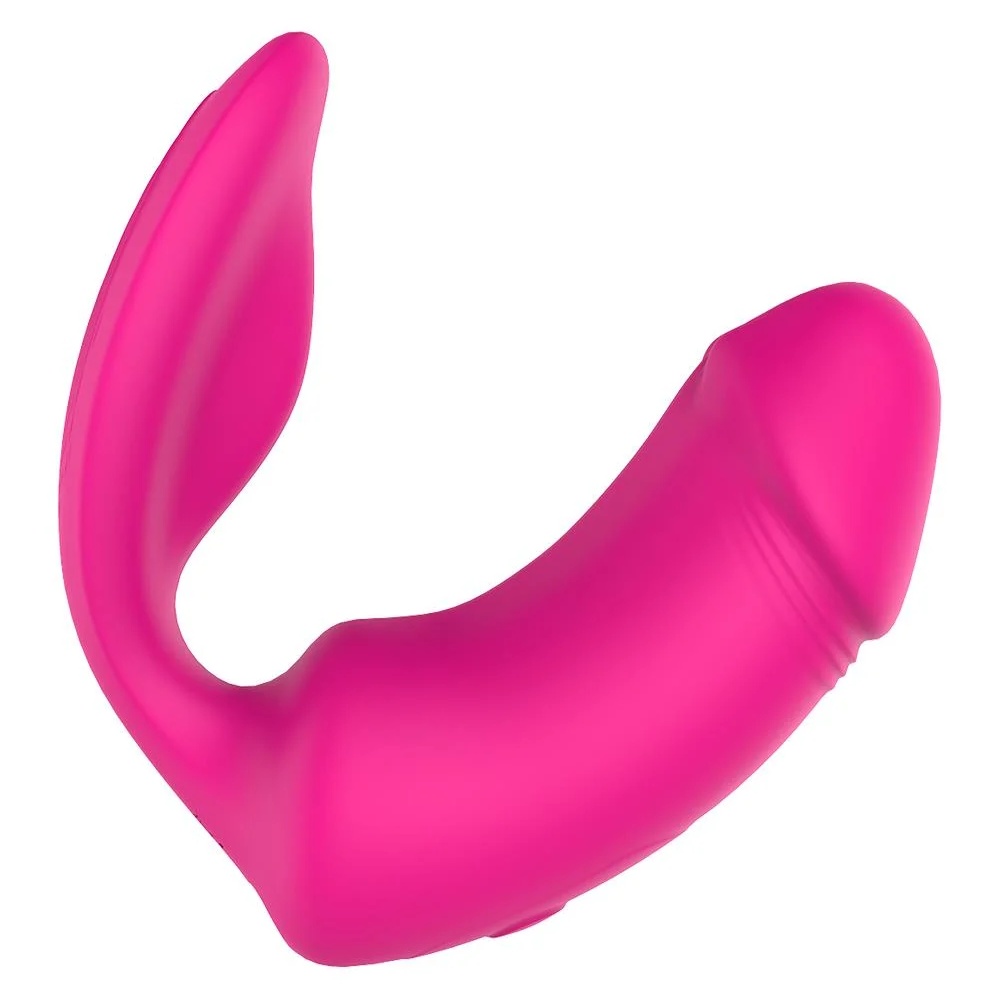 Вагинально-клиторальный вибратор Dream Toys Essentials с пультом, розовый, 9 × 3 см