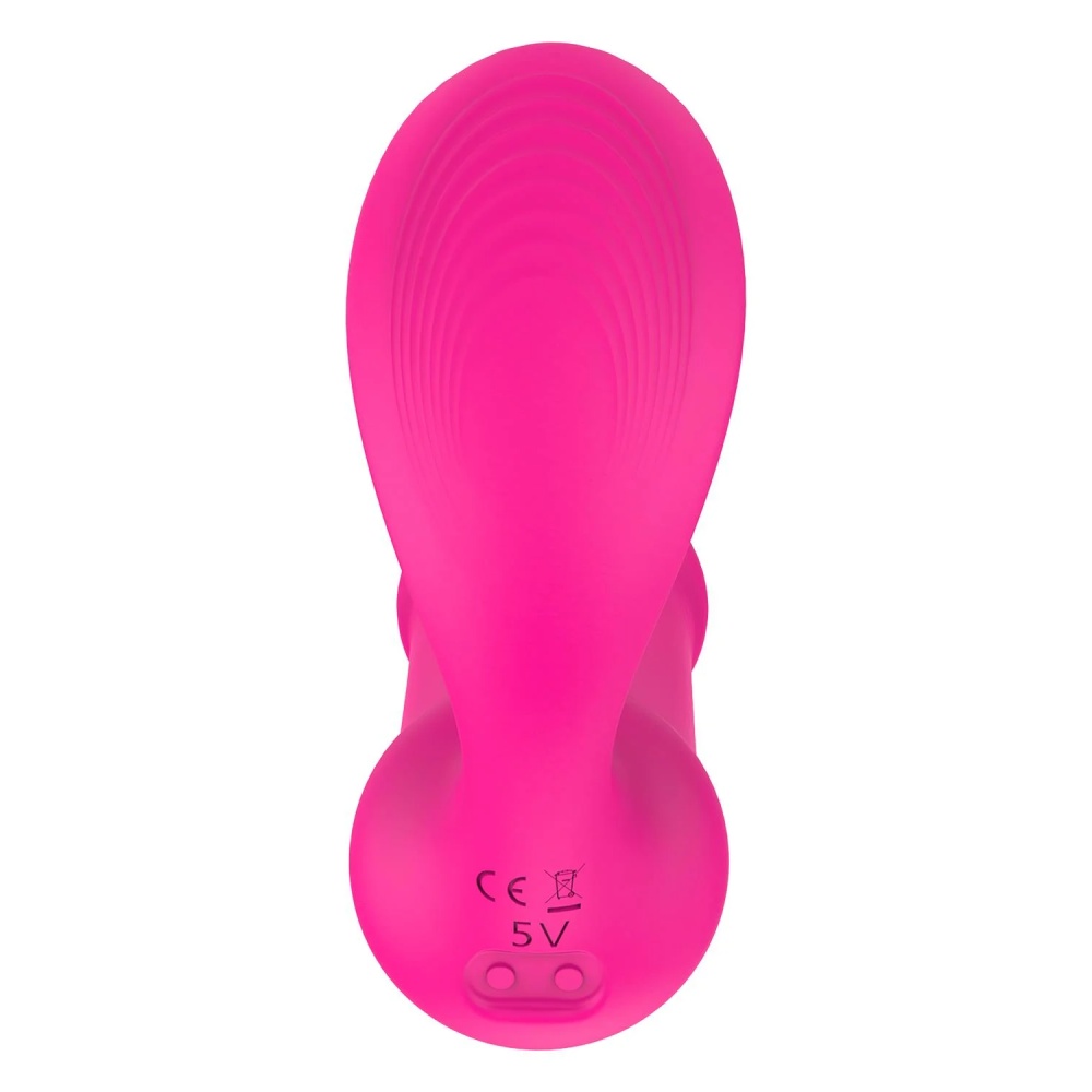 Вагинально-клиторальный вибратор Dream Toys Essentials с пультом, розовый, 9 × 3 см