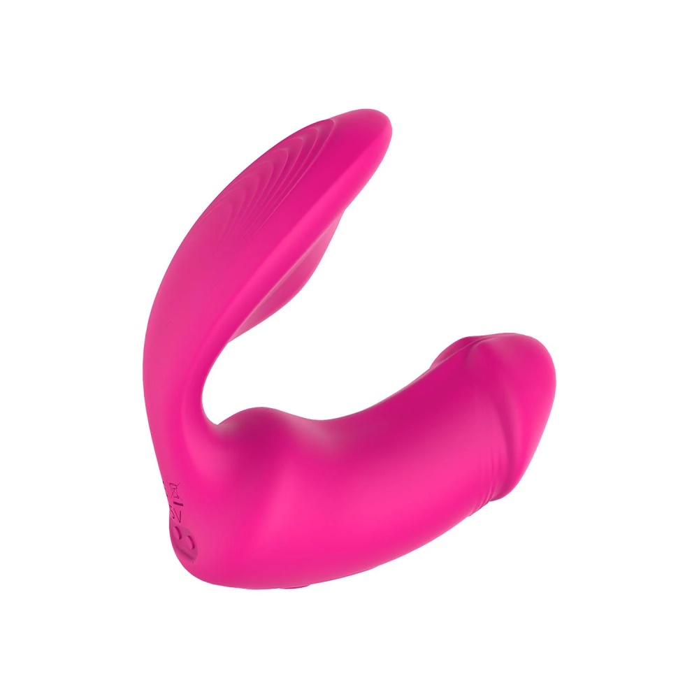 Вагинально-клиторальный вибратор Dream Toys Essentials с пультом, розовый, 9 × 3 см