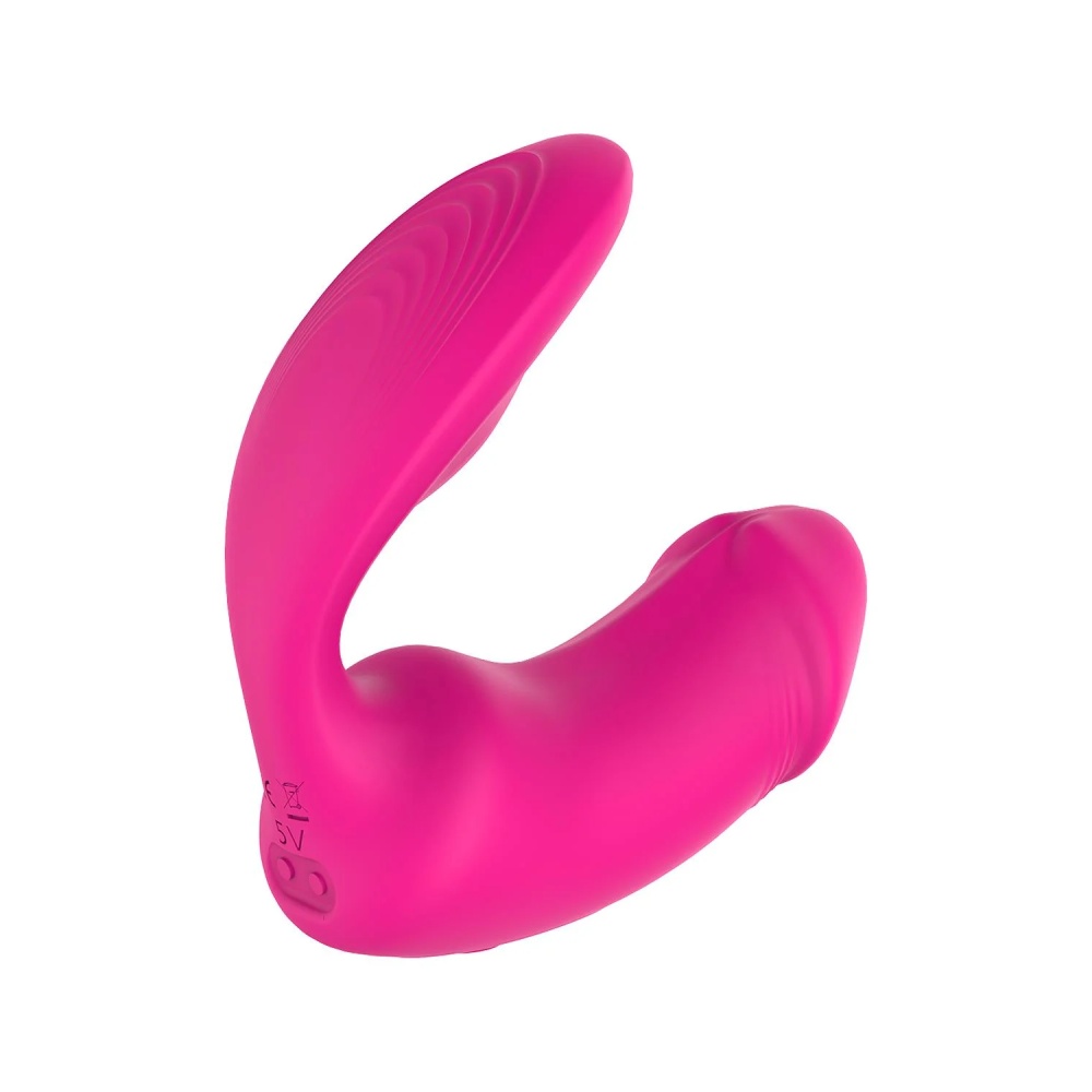 Вагинально-клиторальный вибратор Dream Toys Essentials с пультом, розовый, 9 × 3 см