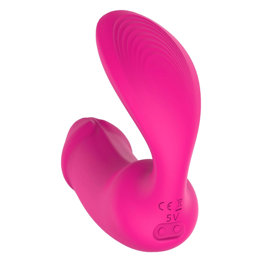 Вагинально-клиторальный вибратор Dream Toys Essentials с пультом, розовый, 9 × 3 см