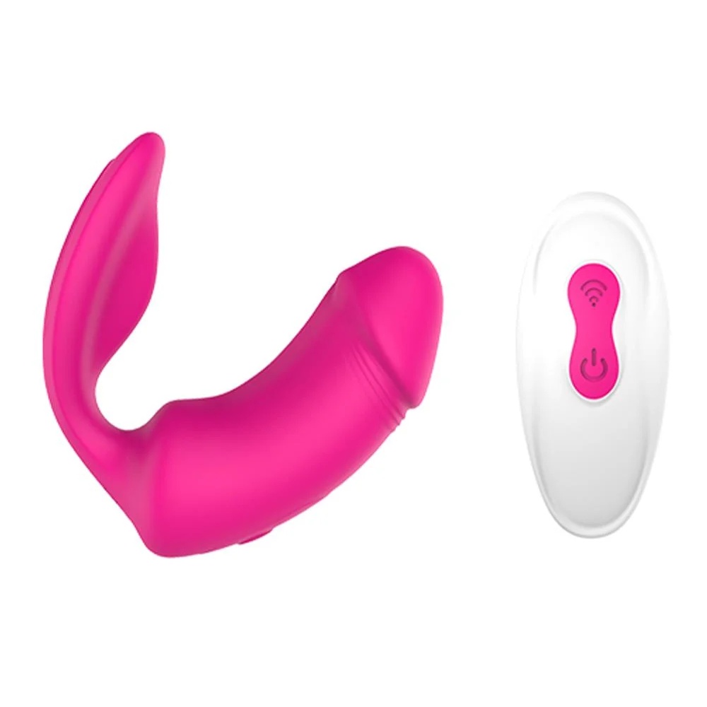 Вагинально-клиторальный вибратор Dream Toys Essentials с пультом, розовый, 9 × 3 см