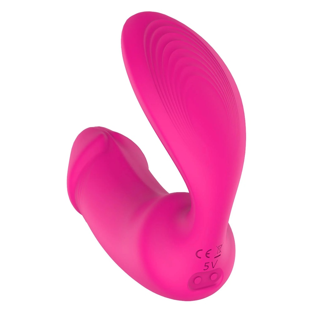 Вагинально-клиторальный вибратор Dream Toys Essentials с пультом, розовый, 9 × 3 см