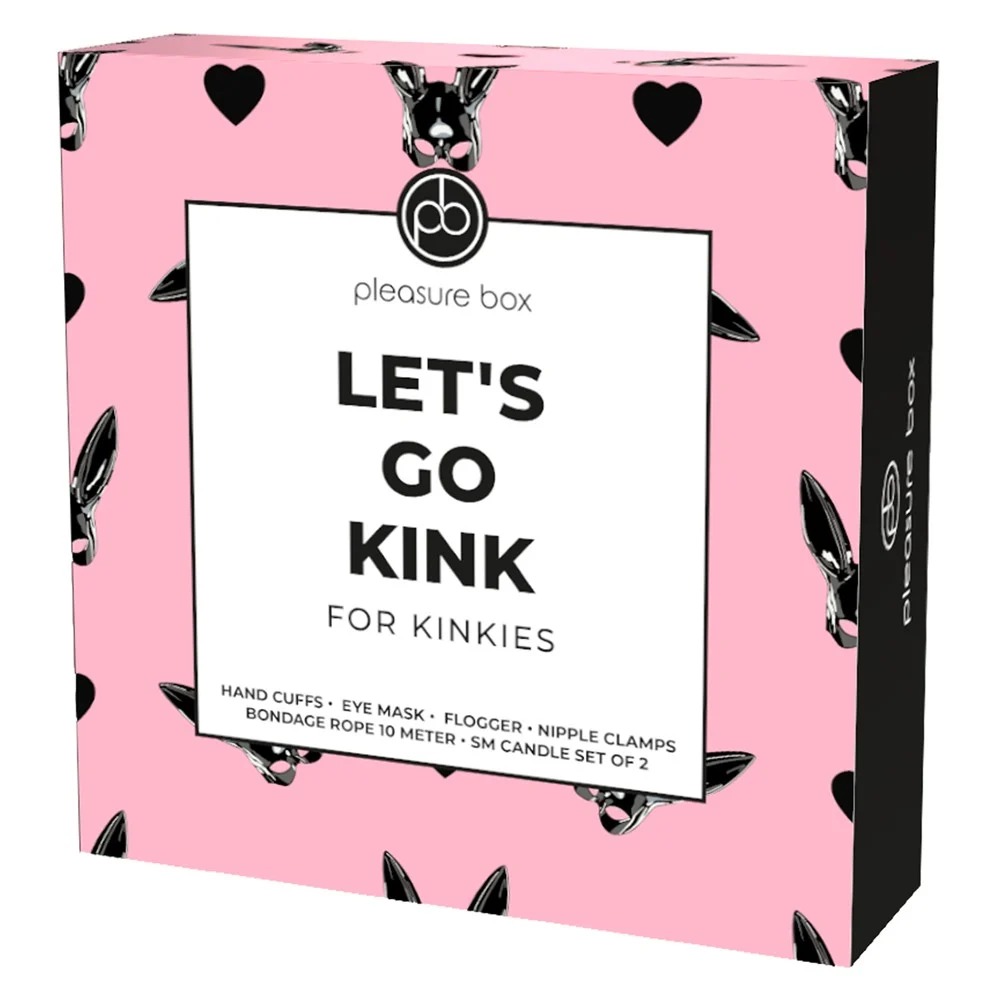 Набор БДСМ Pleasure Box Lets Go Kink наручники, маска, флогер, зажимы, веревка, свечи, 7 предметов