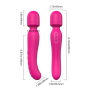 Вибратор-микрофон с подогревом Dream Toys Essentials Heating Bodywand, розовый, 23 × 3,6 см