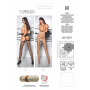 Эротические колготки Passion TIOPEN 004 3/4 (fishnet 40 den), black, имитация чулок и пояса