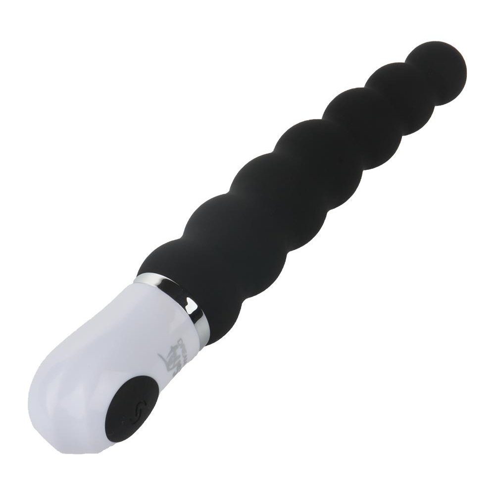 Анальная виброёлка Dream Toys Essentials P-Spot Caterpillar, черная, 15 × 2,5 см