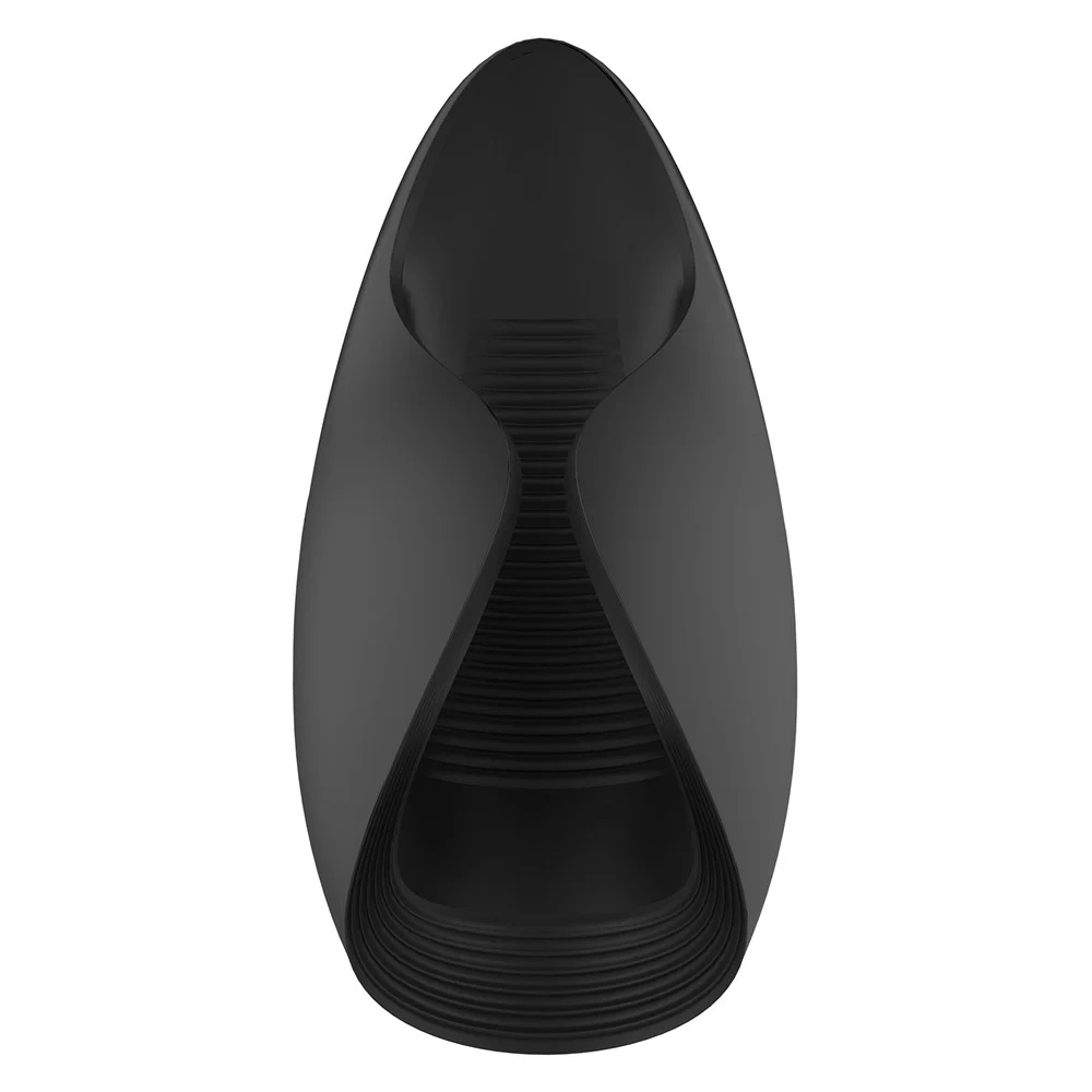 Мастурбатор с вибрацией Dream Toys Essentials, открытый, нереалистичный, черный, 13 см