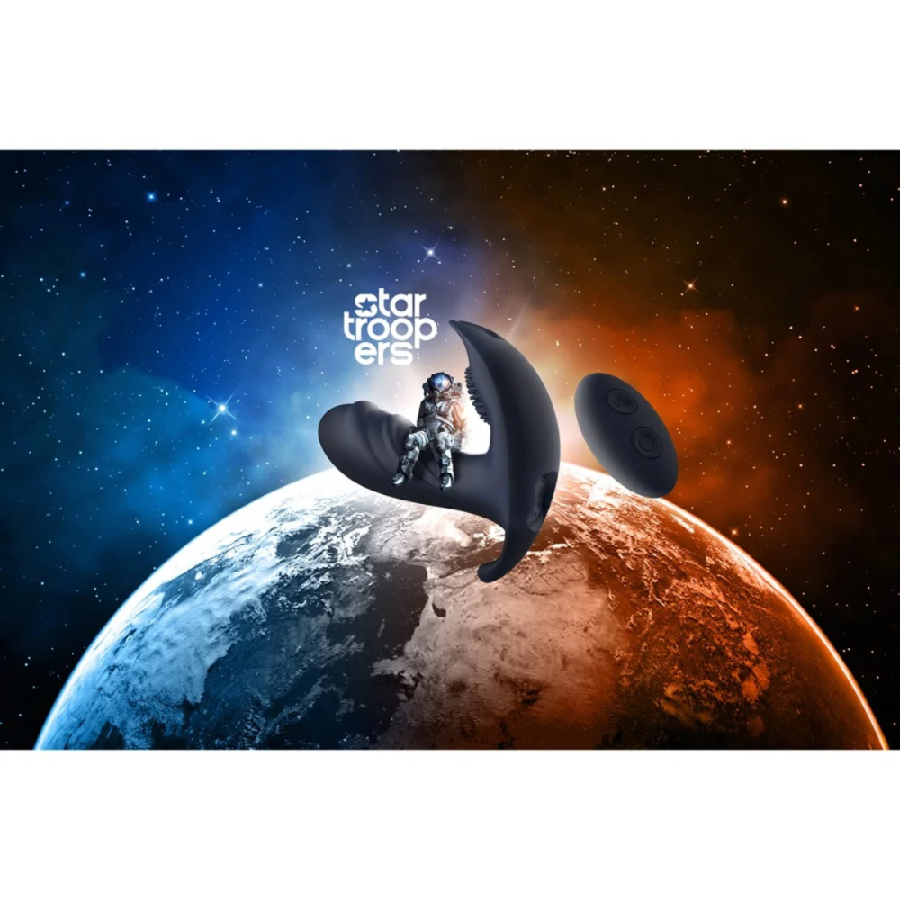 Анатомический массажер простаты с вибрацией Dream Toys Startroopers, синий, 12,5 см