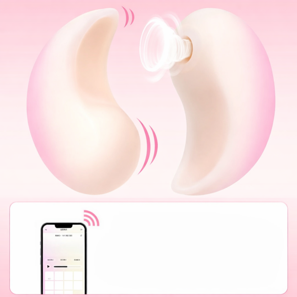 Набор 2в1 Zemalia Bao Yue +APP с вибро и вакуумным стимулятором, градиент розовый