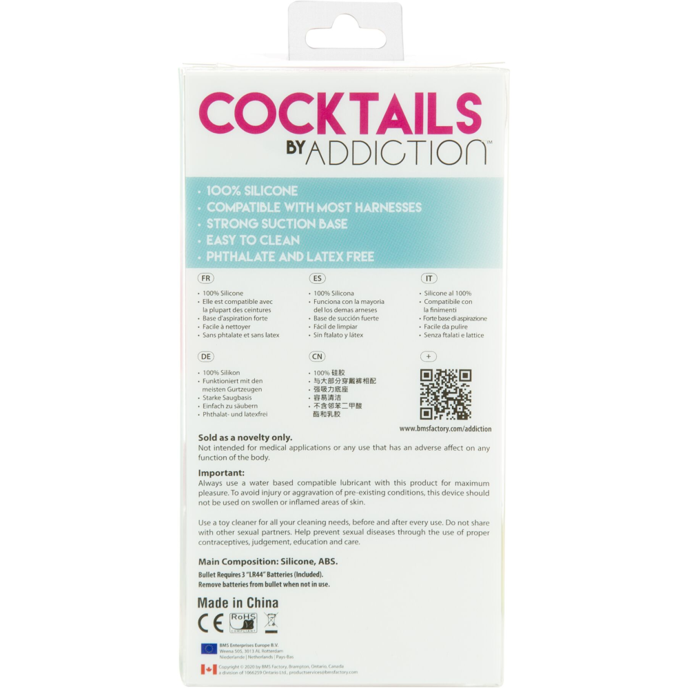 Фаллоимитатор на присоске Cocktails by Addiction – Blue Lagoon (мятая упаковка!!!)
