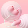 Виброяйцо с вакуумным стимулятором Zemalia Tao Tao Teng и язычком, 3 в 1, + APP, градиент розовый